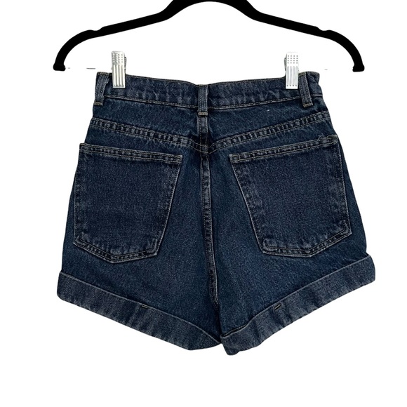 American apparel high waisted cuffed jean shorts 26 - Picture 4 of 6